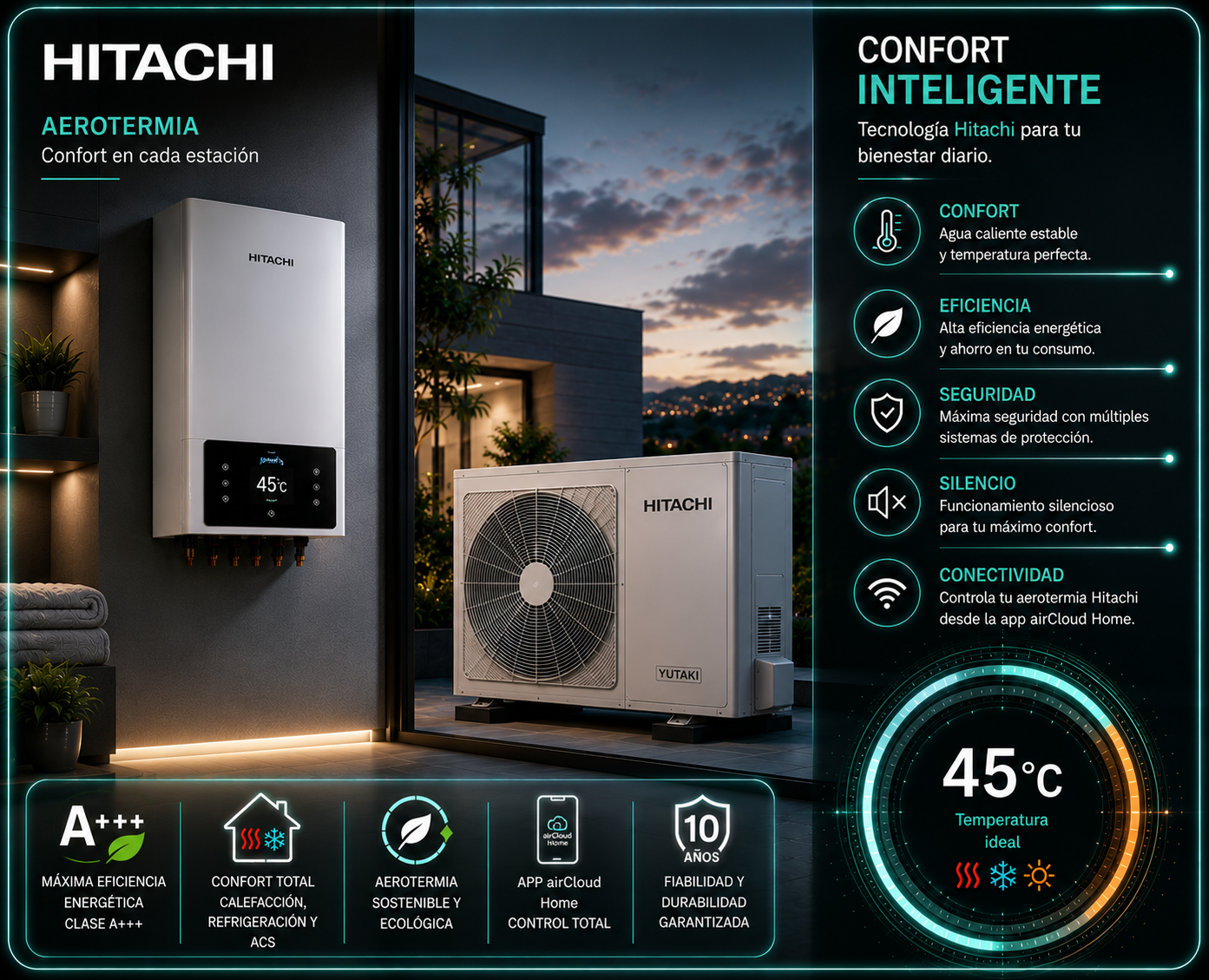 Hitachi aerotermia en madrid